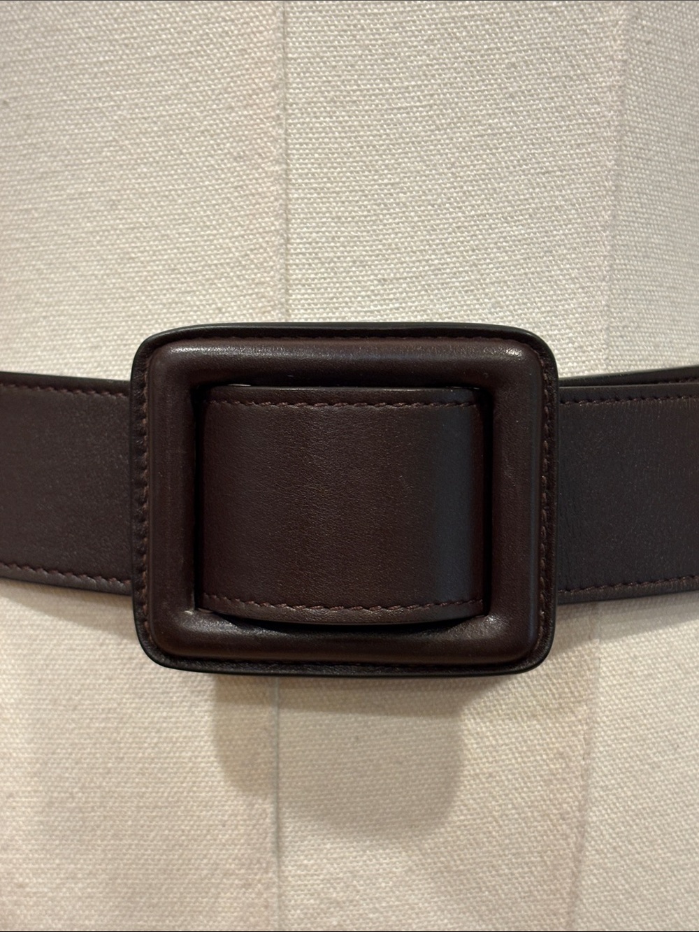 Ralph Lauren Collection Trench-Buckle Brown Leather Belt Made in Italy - Picture 2 of 13